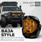 6.5" Baja Style Shooter Offroad Projektör LED Lamba 1 Adet