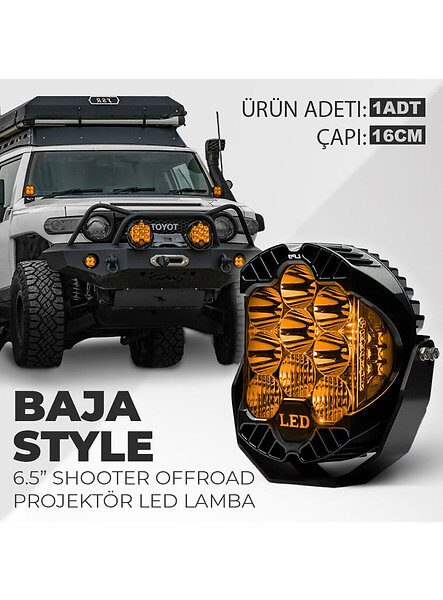 6.5" Baja Style Shooter Offroad Projektör LED Lamba 1 Adet